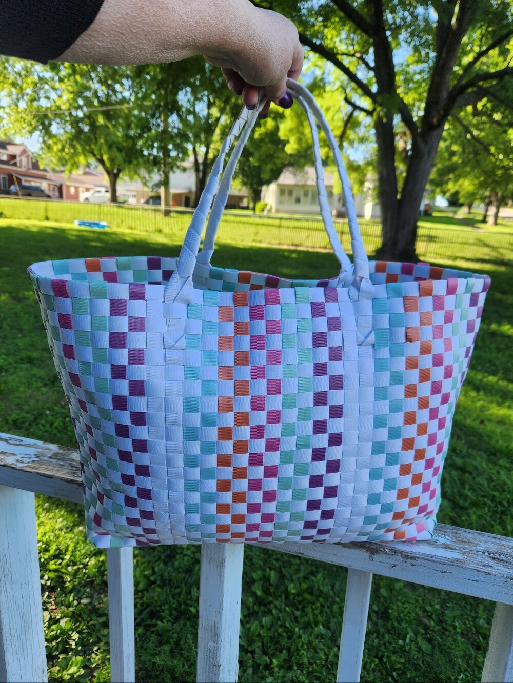 Kate Spade New York Multicolor Woven Large Tote Bag EUC - Picture 9 of 9
